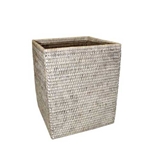 Bleached Square Wastebasket