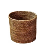 Rattan Oval Wastebasket