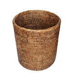 Rattan Round Wastebasket