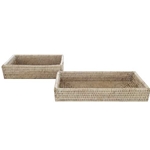 Bleached Rattan Bathroom Tray