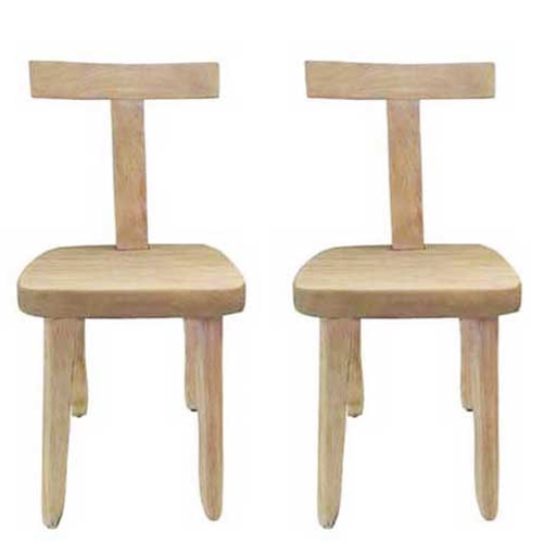 William Laman Furniture.Garden.Antiques - Brutalist T Oak Chair