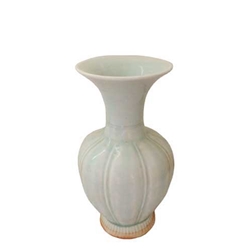 Celadon Fluted Vase