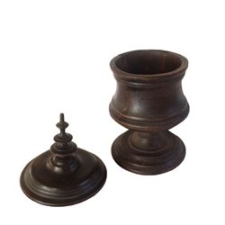 English Treenware Lidded Jar