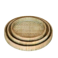 Rattan Round Tray