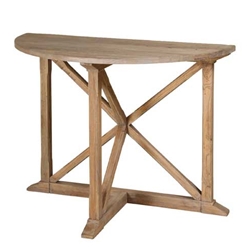 Demi-lune Elm Console