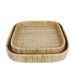 Rattan Square Tray