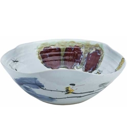 Oxblood Lotus Bowl; XL