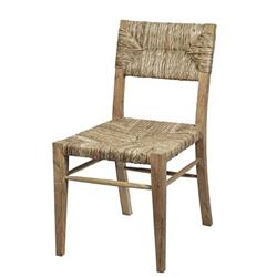 Woven Rush Teak Chair