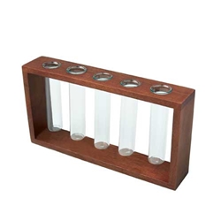 Wood Frame Bud Vase Set
