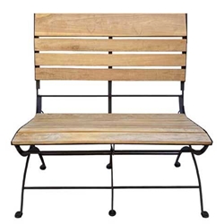 French Teak Love Seat