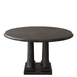 Ebonized Oak Column Table