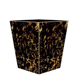 Tortoise Shell Wastebasket