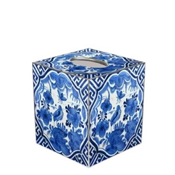 Delft Blue Bird Tissue Box