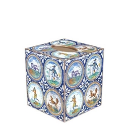 Delft Tile Multi-color Tissue Box