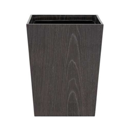 Deco Ebonized Oak Wastebasket