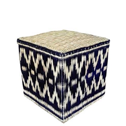 Moroccan Ikat Pouf