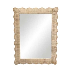 Wicker Scallop Mirror