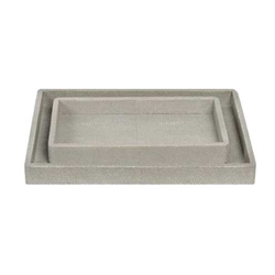 Sand Faux Shagreen Trays