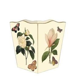 Magnolia Peony Wastebasket