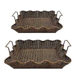 Rattan Scallop Basket