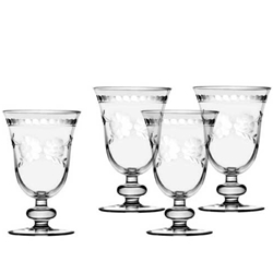 Set of Etched Goblets