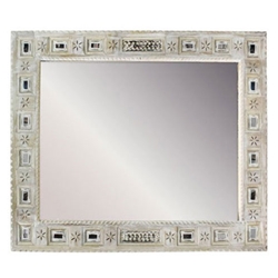 Bleached Wood Inset Mirror
