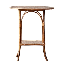 Round Bamboo Side Table