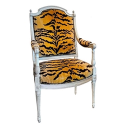Pair LXVI Painted Arm Chairs