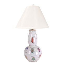 Pair Double Gourd Insect Lamps