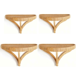Pair Rattan Wall Brackets