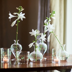 Set Green Medallion Bud Vases