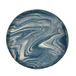 Blue and White Marbleized Plate