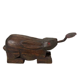 Thai Carved Wood Rabbit