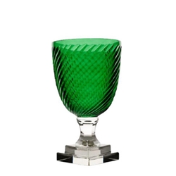 Pair Green Fluted Hurricanes