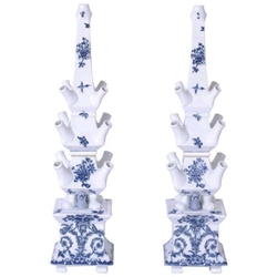 Pair Pagoda Style Tulipieres