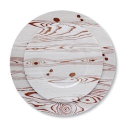 French Faux Bois Plate Set
