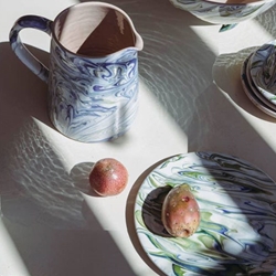 Ocean Marbleized Pitcher