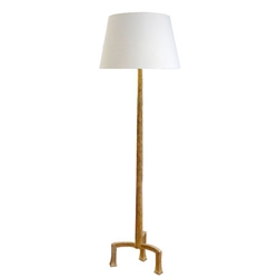 Gilt Fluted Floor Lamp