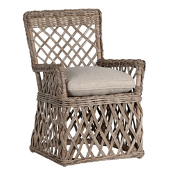 Lattice Rattan Armchair