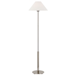 Moderne Polished Nickel LED Floor Lamp