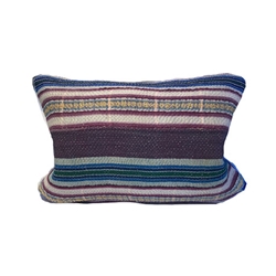 Vintage Kantha Striped Lumbar Pillow