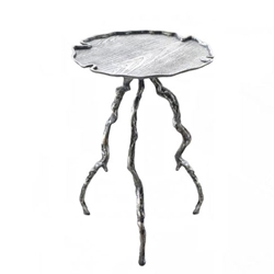 Silver Faux Bois Twig Table