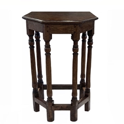 French Oak Hexagonal Consoles