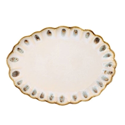Almond Sage Stoneware Serving Platter