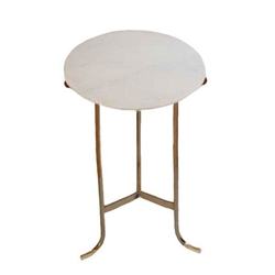 Brass and Marble Side Table
