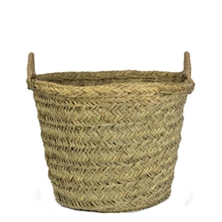 Moroccan Straw Basket. Lg.