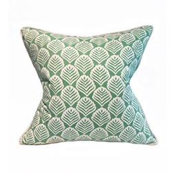 Pair Green Leaf Pillows