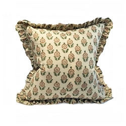 Pair Beige Hand Block Pillows