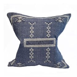 Pair Blue Moroccan Pillows
