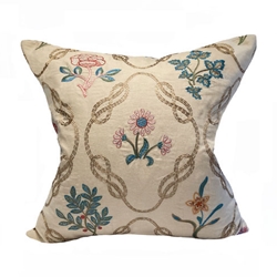 Pair Vintage Embroidered Pillows